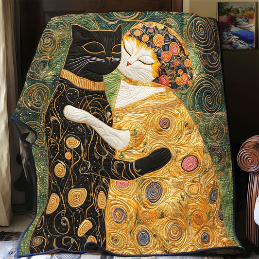 Cat The Kiss WU2412014CL Quilt