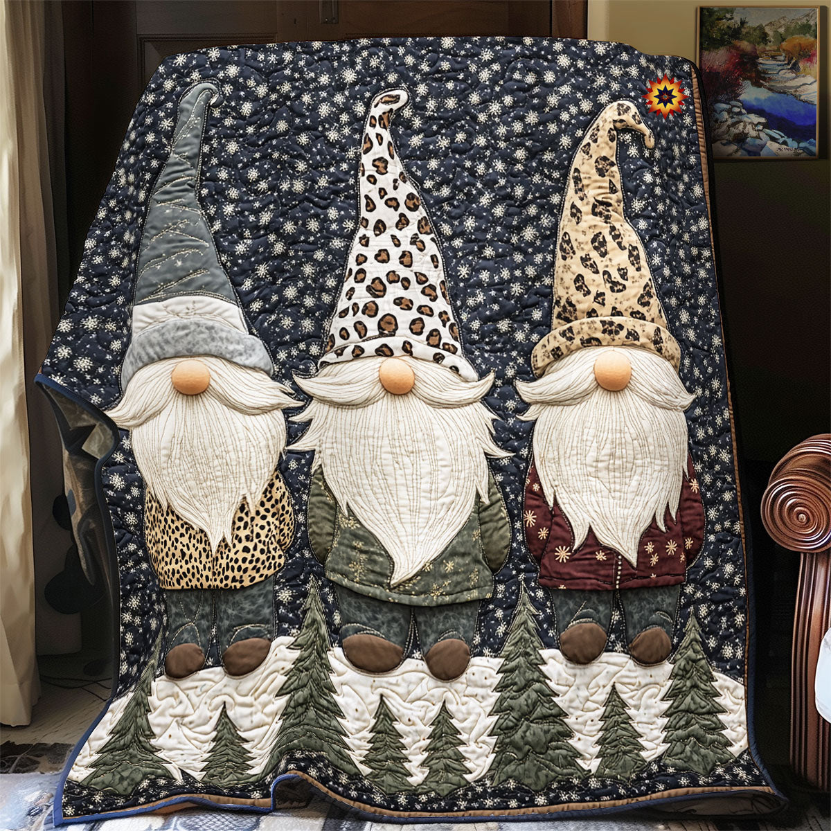 Cheetah Gnome WU2312017CL Quilt