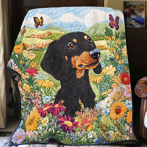 Dachshund In The Garden WU2312022CL Quilt