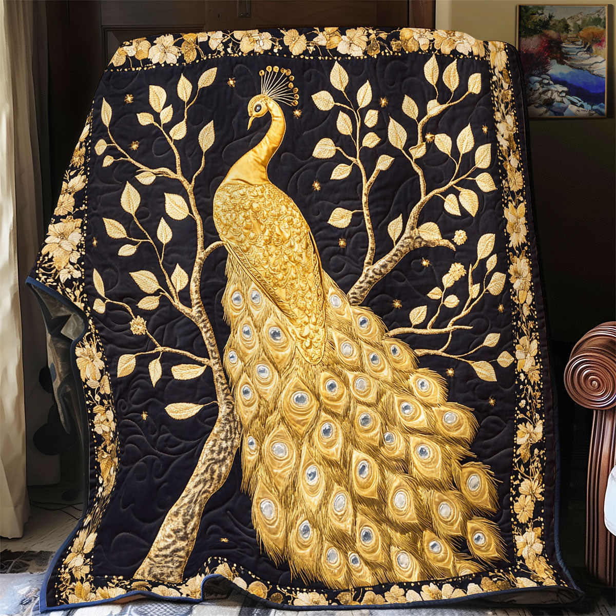 Ethereal Peacock Majesty WU1303068CL Quilt