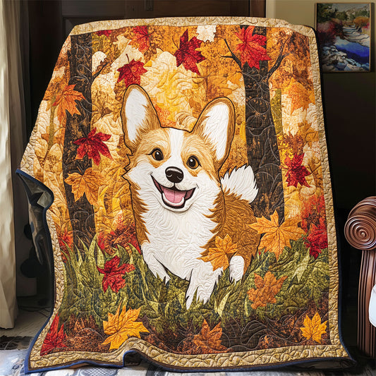 Happy Corgi WU3112019CL Quilt