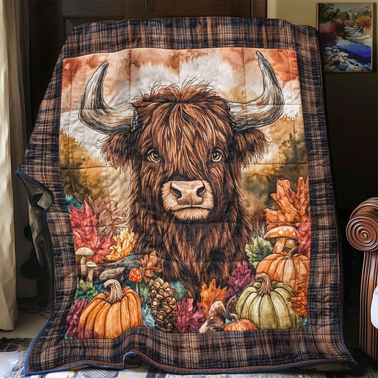 Highland Cow Autumn Feel WU1102005CL Quilt