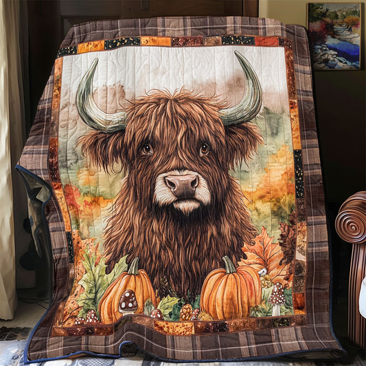 Highland Cow Autumn Feel WU1102008CL Quilt
