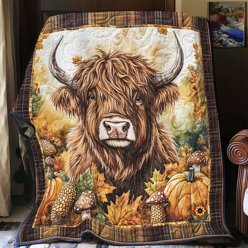 Highland Cow Autumn Vibe WU2312028CL Quilt