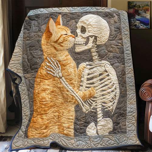 Skull And Cat Always With Me WU0101053CL Quilt