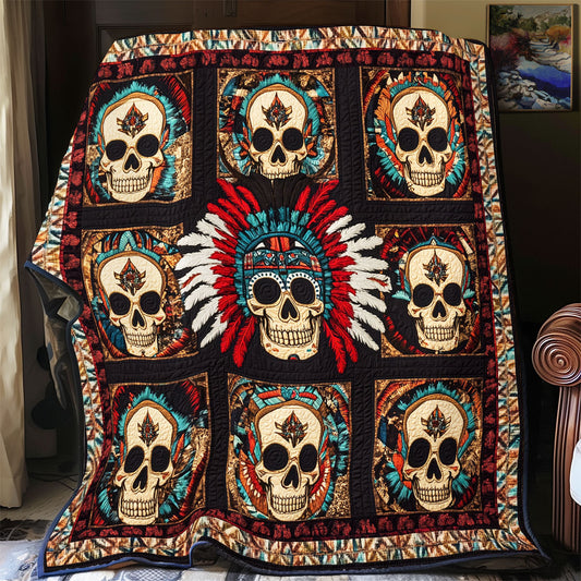 Tribal Skull WU1102039CL Quilt