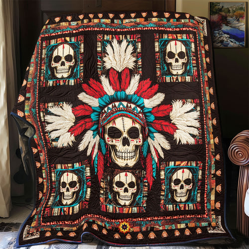 Tribal Skull WU2312023CL Quilt