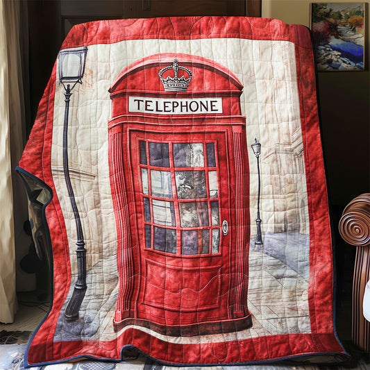 Vintage Telephone Booth WU0601005CL Quilt