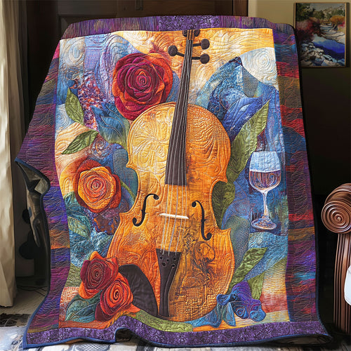 Violin And Wine WU0601007CL Quilt