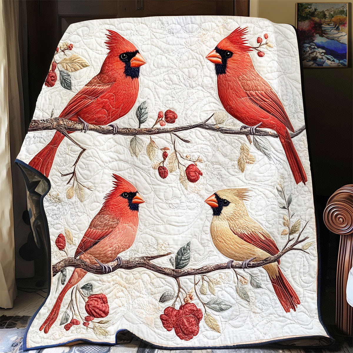 Winter Cardinal WU1902021CL Quilt