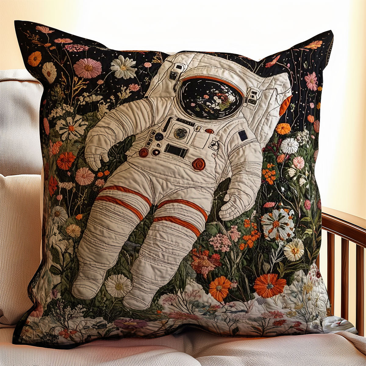 Astronaut Blooming Galaxy WU0702106CL Quilt Pillow Case