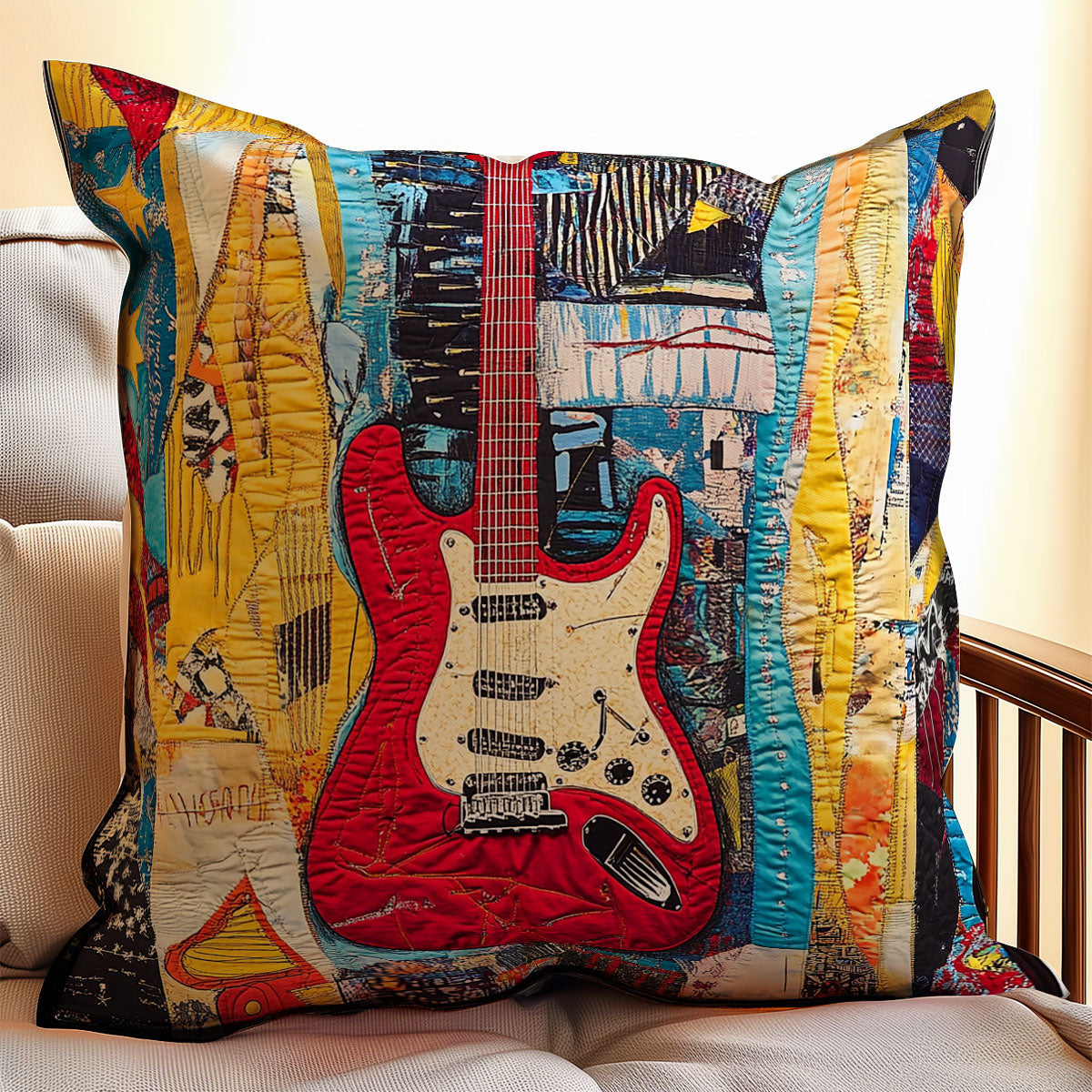 Guitar Rock WU0702077CL Quilt Pillow Case