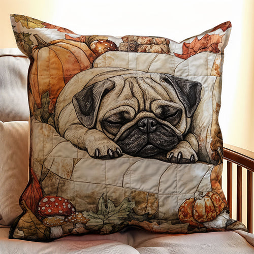 Sleeping Pug WU0702084CL Quilt Pillow Case