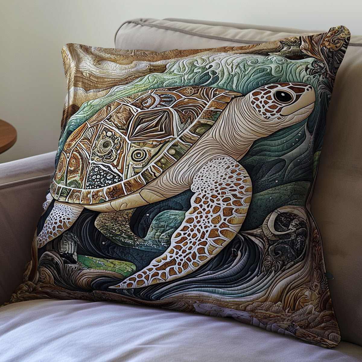 Ancient Sea Turtle WU0702107CL Quilt Pillow Case