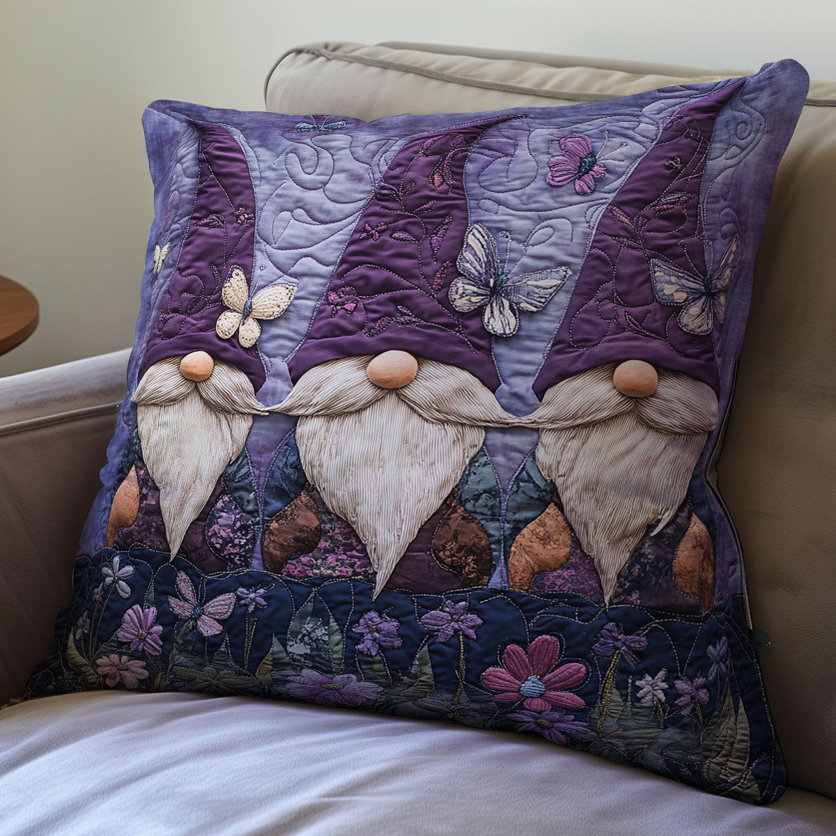 Purple Gnome WU0702007CL Quilt Pillow Case