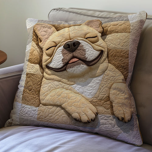 Sleeping Bulldog WU0702091CL Quilt Pillow Case