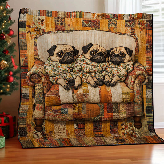 Pug In The Sofa WU0301072CL Quilt