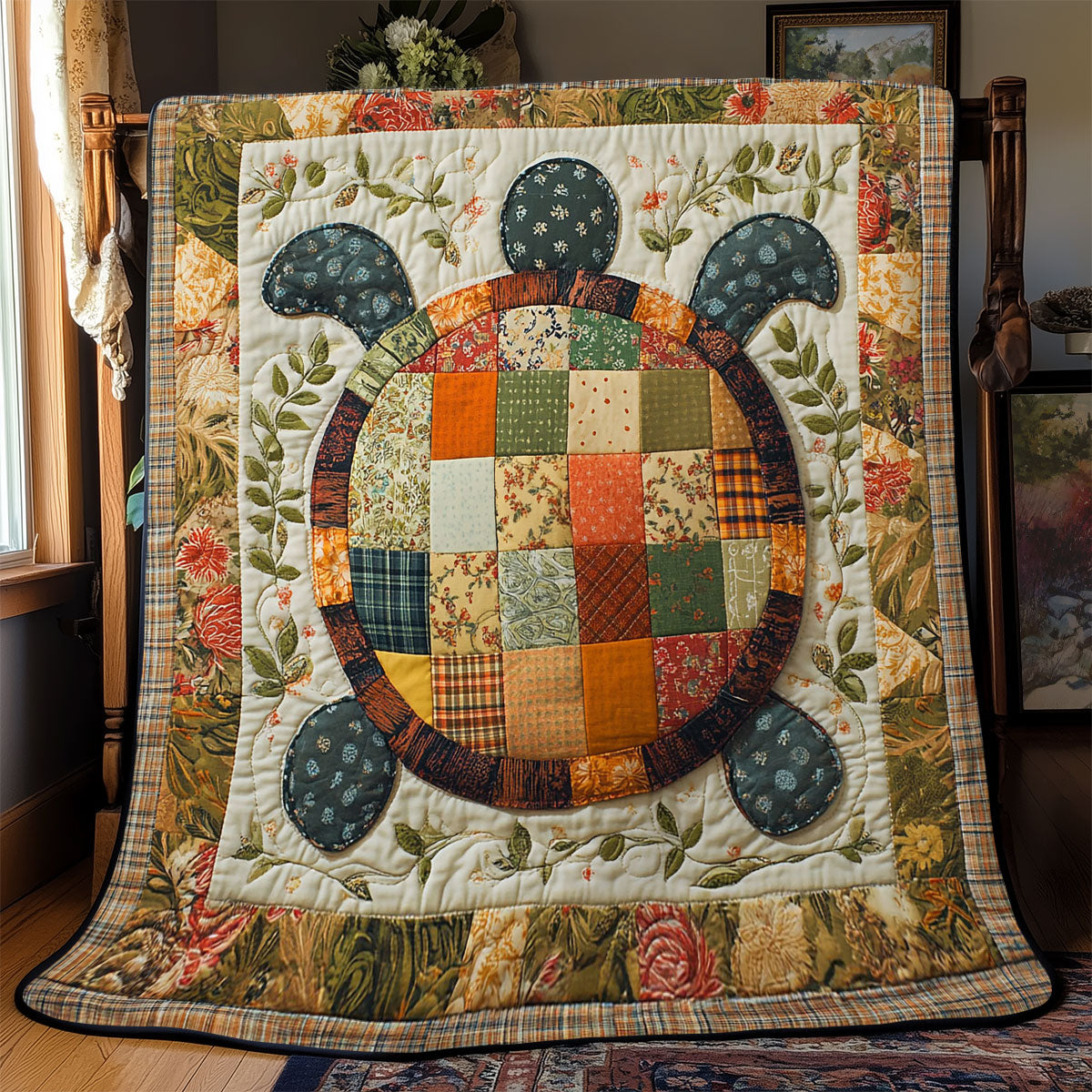 Patchwork Turtle WJ0702017CL Quilt