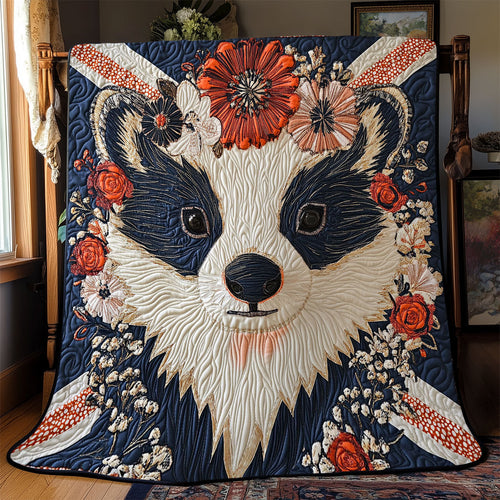 Patriotic Badger WJ0702019CL Quilt