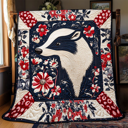 Patriotic Badger WJ1002024CL Quilt