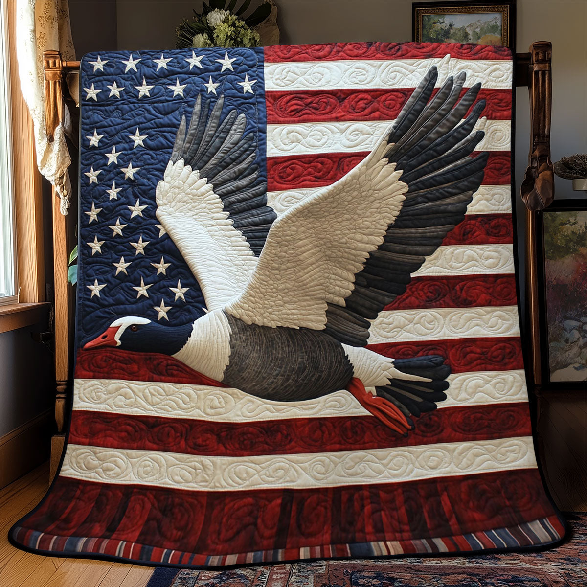 Patriotic Geese WJ0702022CL Quilt