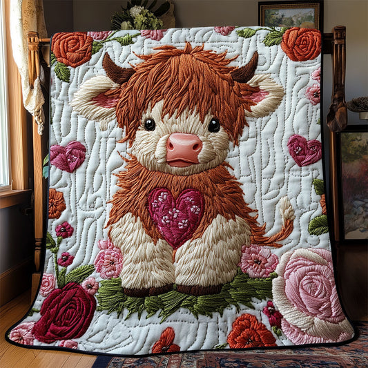 Sweetheart Highland Cow WJ0802044CL Quilt