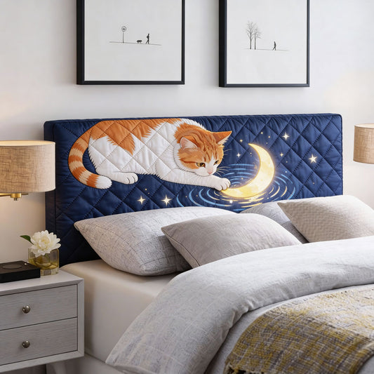 Moonlight Cat WJ2412013CL Quilted Headboard Slipcover
