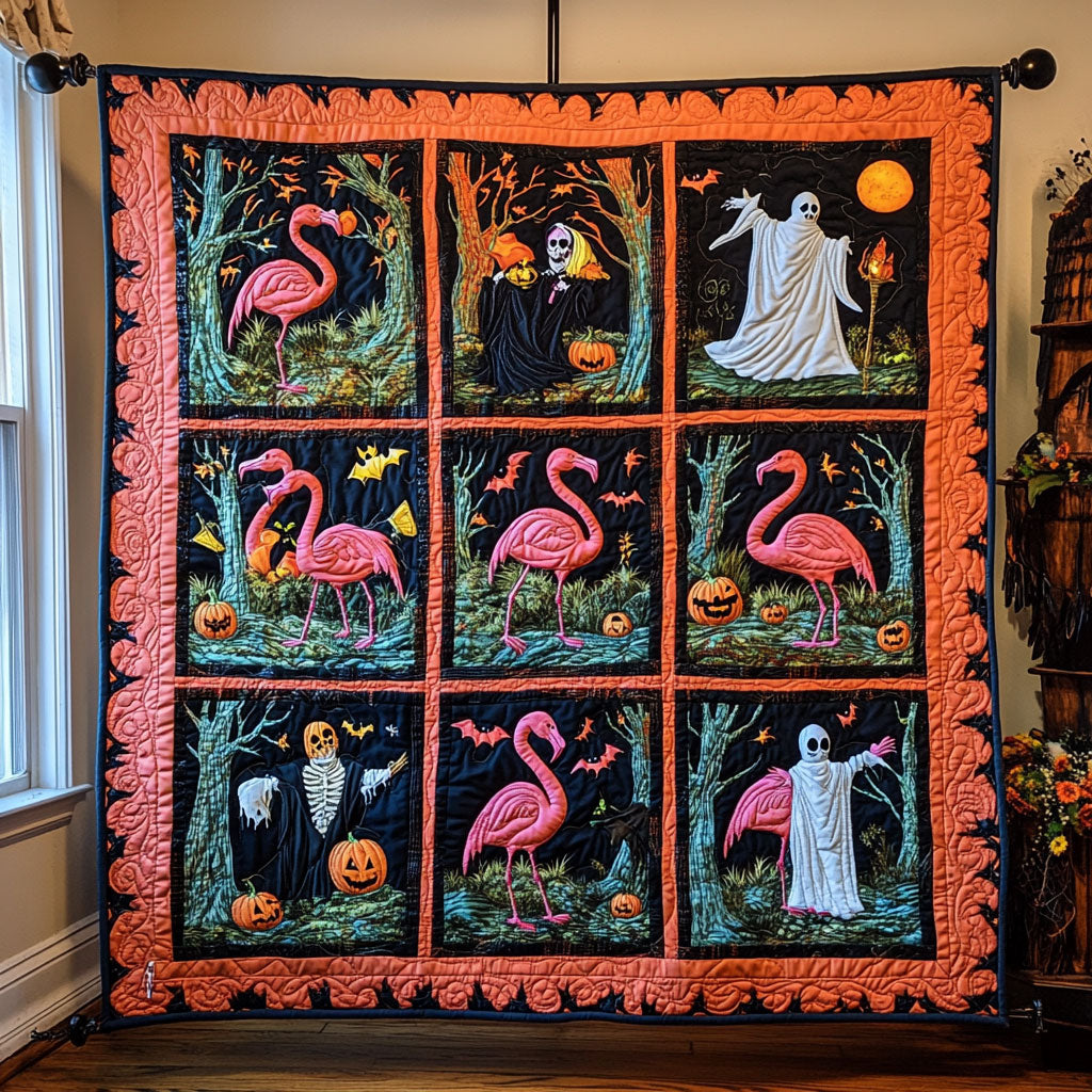 Moonlit Flamingo Spell WY0808032CL Quilt