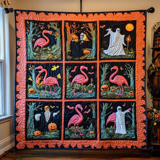 Moonlit Flamingo Spell WY0808032CL Quilt