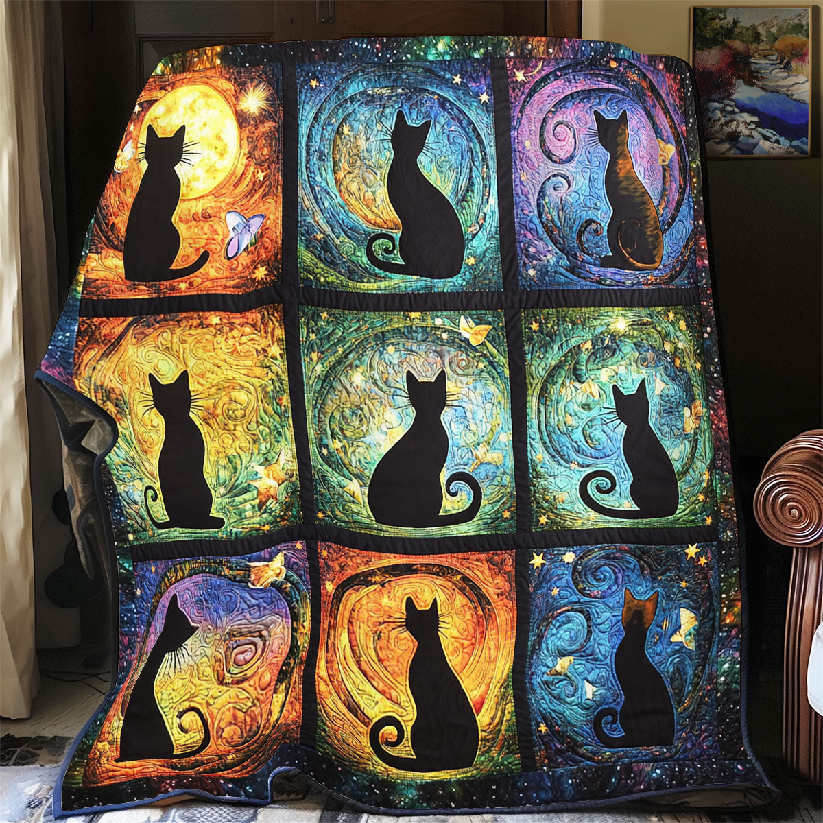 Moonlit Meow YR3001019CL Quilt