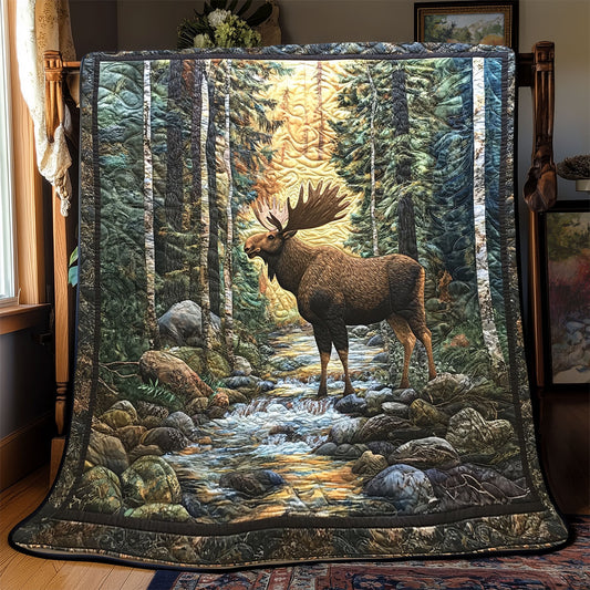 Moose In Forest WX1303020CL Quilt