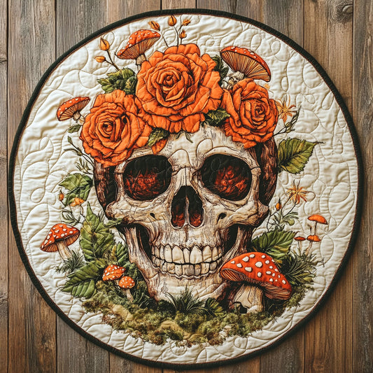 Moss Skull WU2503020CL Quilted Round Mat