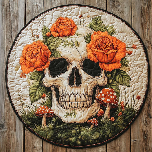 Moss Skull WU2503022CL Quilted Round Mat