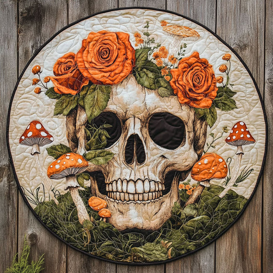 Moss Skull WU2503023CL Quilted Round Mat