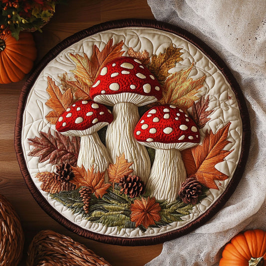 Mushroom WX2103133CL Quilted Round Mat