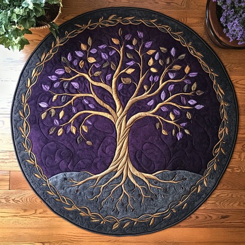 Mystic Celtic Tree WX2103135CL Quilted Round Mat
