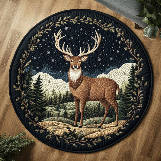 Mystic Deer WX2403083CL Quilted Round Mat