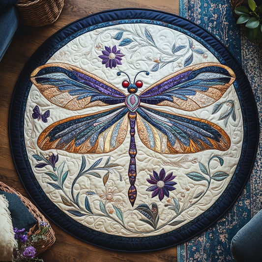 Mystic Dragonfly WX2203123CL Quilted Round Mat