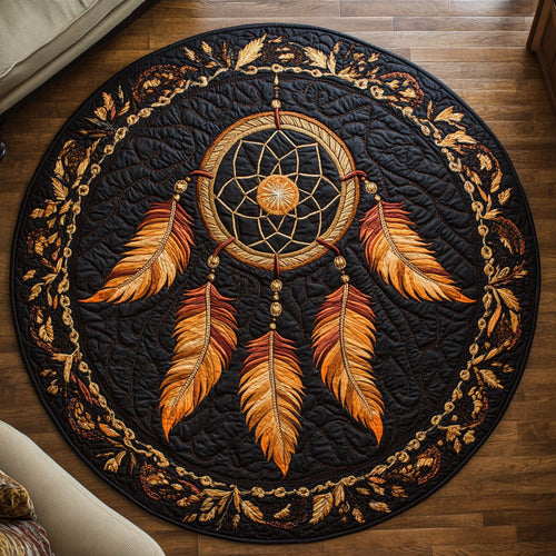 Mystic Dreamcatcher WX2403084CL Quilted Round Mat