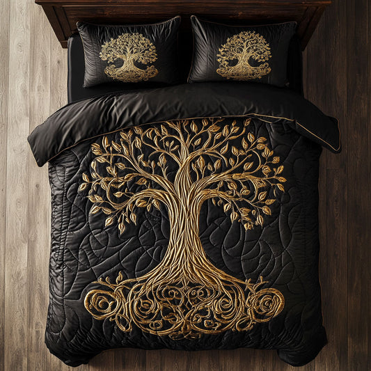 Mystic Gold Tree WY0708056CL Duvet Cover Set