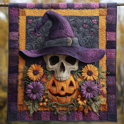 Mystic Pumpkin Skull CW0508033CL Quilt