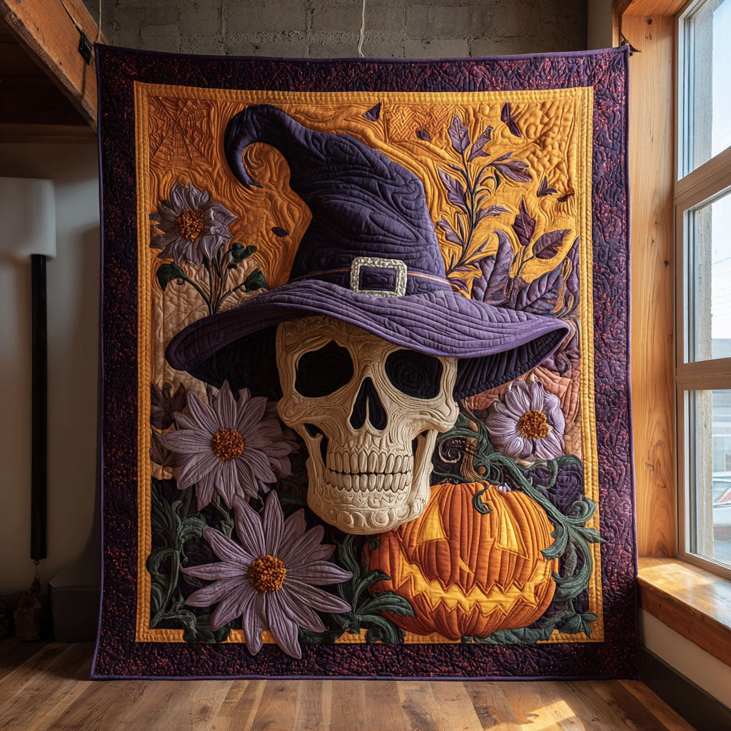 Mystic Pumpkin Skull CW0508034CL Quilt