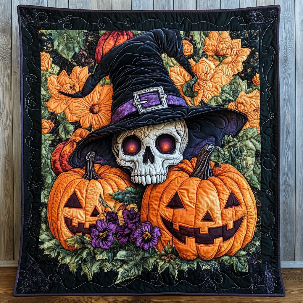 Mystic Pumpkin Skull CW0508035CL Quilt