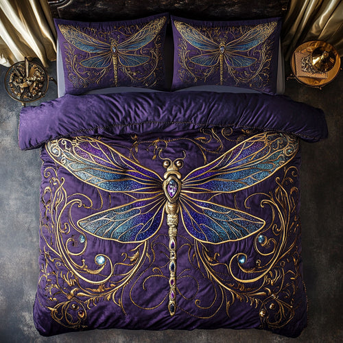 Mystical Purple Dragonfly WU2402073CL Duvet Cover Set