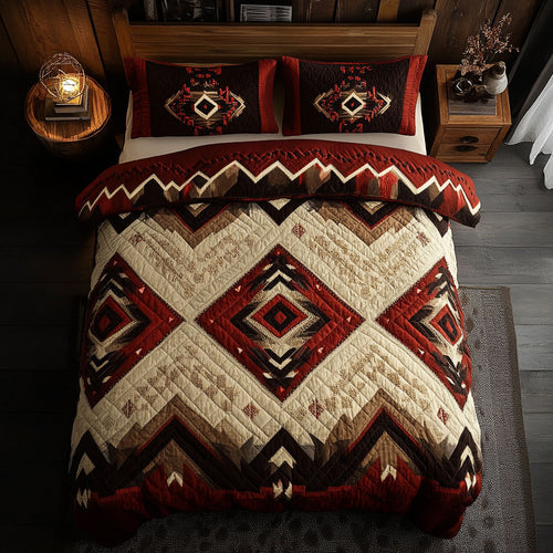 Native American Crimson Pattern WU1902030CL Duvet Cover Set