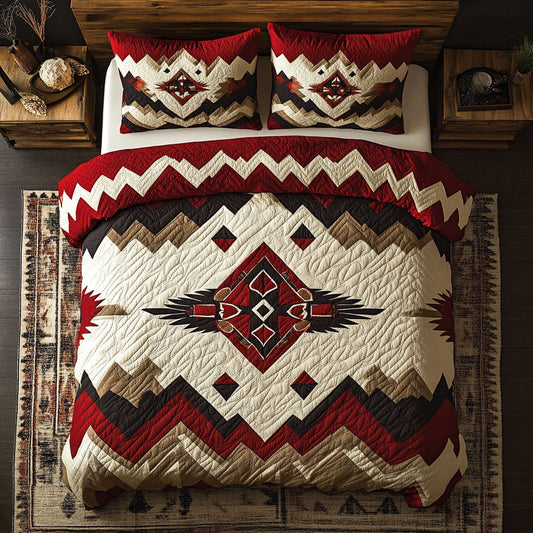 Native American Crimson Pattern WU1902033CL Duvet Cover Set
