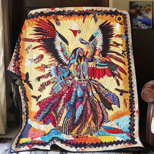 Native American Dancing In The Wild WU1812023CL Quilt