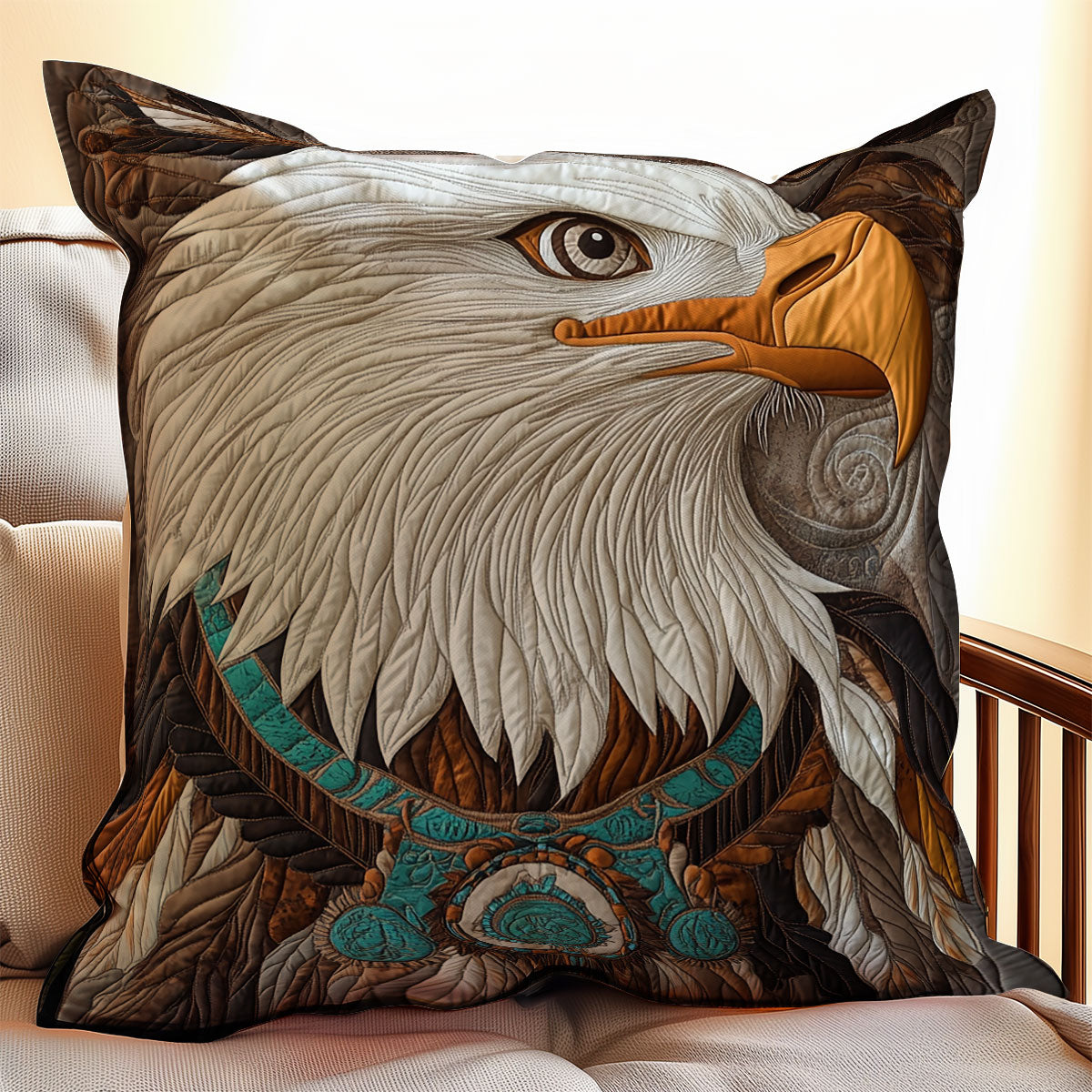 Native American Eagle WX0403119CL Quilt Pillow Case
