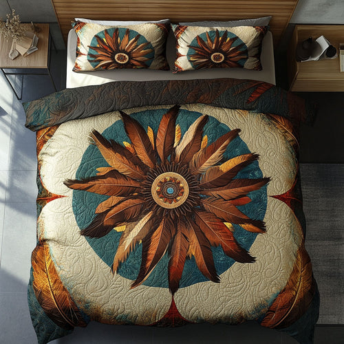 Native American Feather Mandala WU1902020CL Duvet Cover Set