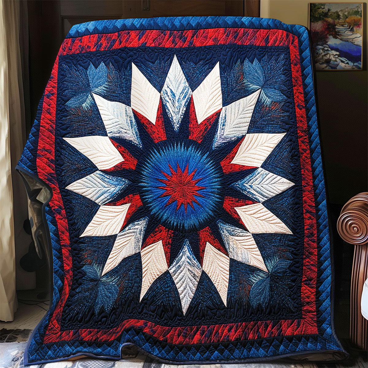 Native American Star WX2103026CL Quilt